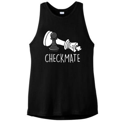 Chess Checkmate Chess Player King Pawn Graphic Ladies PosiCharge Tri-Blend Wicking Tank