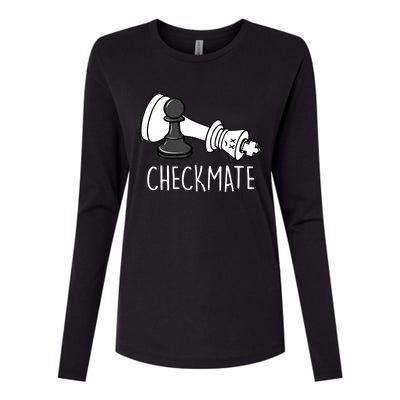 Chess Checkmate Chess Player King Pawn Graphic Womens Cotton Relaxed Long Sleeve T-Shirt