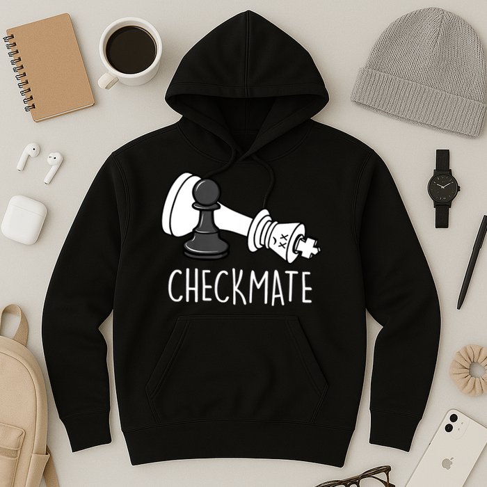 Chess Checkmate Chess Player King Pawn Graphic Hoodie