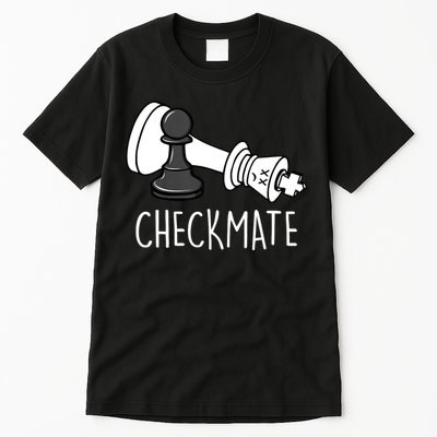 Chess Checkmate Chess Player King Pawn Graphic Tall T-Shirt