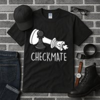 Chess Checkmate Chess Player King Pawn Graphic Tall T-Shirt