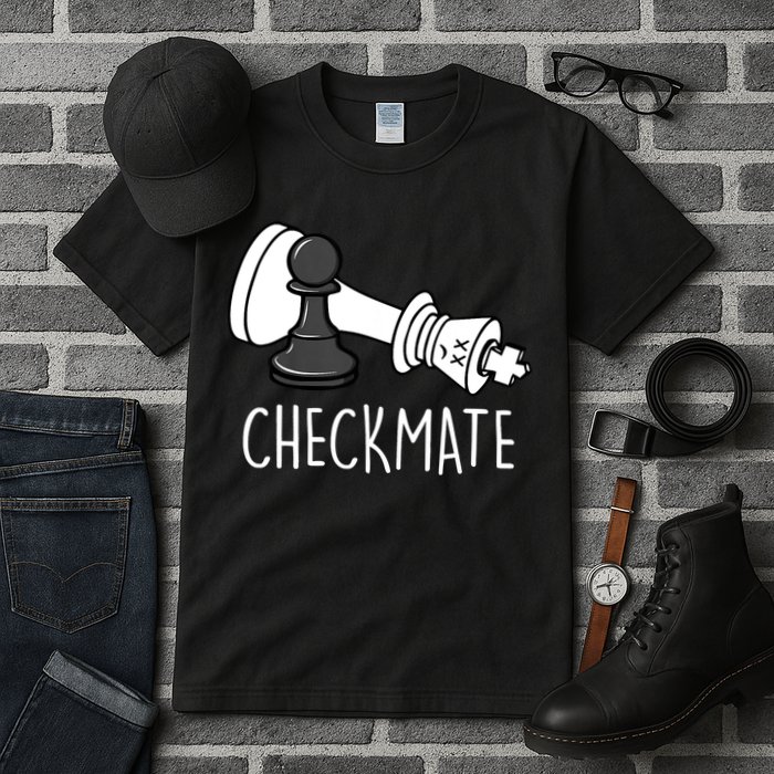 Chess Checkmate Chess Player King Pawn Graphic Tall T-Shirt
