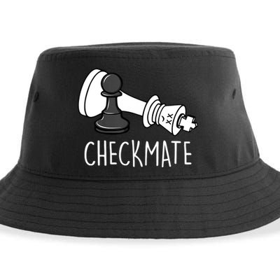 Chess Checkmate Chess Player King Pawn Graphic Sustainable Bucket Hat