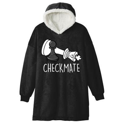 Chess Checkmate Chess Player King Pawn Graphic Hooded Wearable Blanket