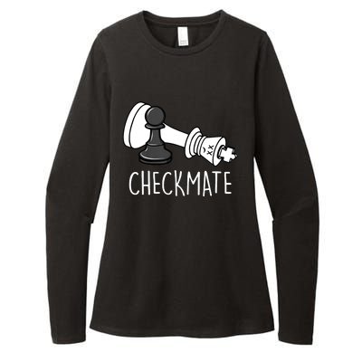 Chess Checkmate Chess Player King Pawn Graphic Womens CVC Long Sleeve Shirt