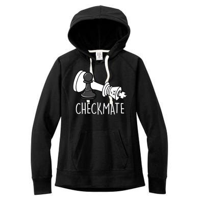 Chess Checkmate Chess Player King Pawn Graphic Women's Fleece Hoodie