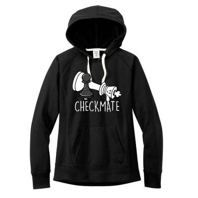 Chess Checkmate Chess Player King Pawn Graphic Women's Fleece Hoodie