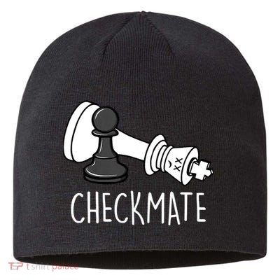 Chess Checkmate Chess Player King Pawn Graphic Sustainable Beanie