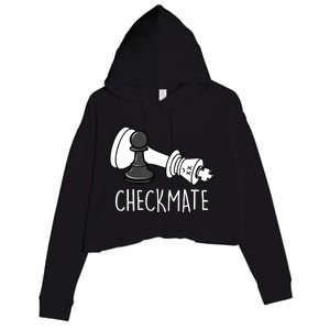 Chess Checkmate Chess Player King Pawn Graphic Crop Fleece Hoodie