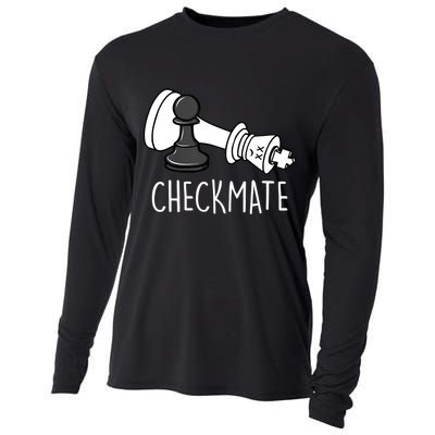 Chess Checkmate Chess Player King Pawn Graphic Cooling Performance Long Sleeve Crew
