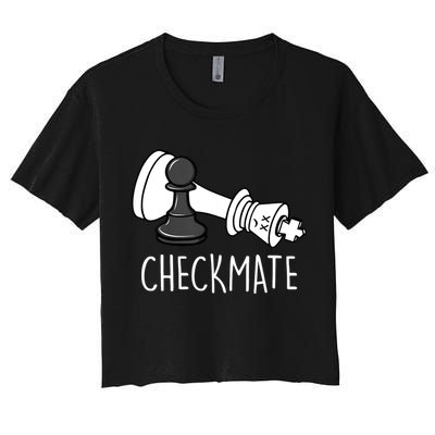 Chess Checkmate Chess Player King Pawn Graphic Crop Top