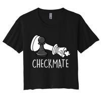 Chess Checkmate Chess Player King Pawn Graphic Crop Top