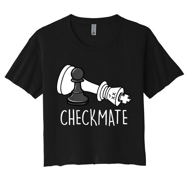 Chess Checkmate Chess Player King Pawn Graphic Crop Top