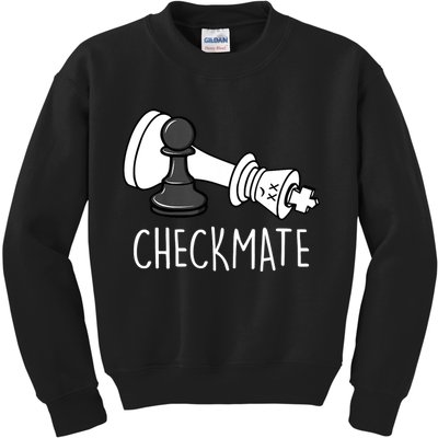 Chess Checkmate Chess Player King Pawn Graphic Kids Sweatshirt