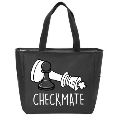 Chess Checkmate Chess Player King Pawn Graphic Zip Tote Bag