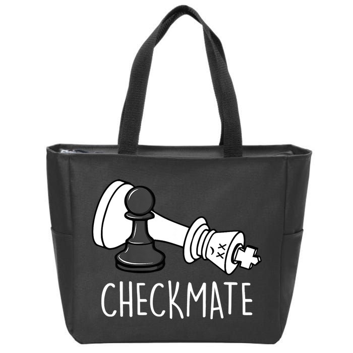 Chess Checkmate Chess Player King Pawn Graphic Zip Tote Bag
