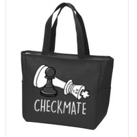 Chess Checkmate Chess Player King Pawn Graphic Zip Tote Bag