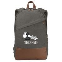 Chess Checkmate Chess Player King Pawn Graphic Cotton Canvas Backpack