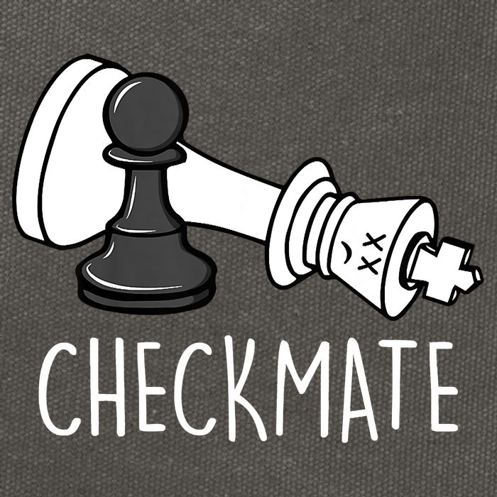 Chess Checkmate Chess Player King Pawn Graphic Cotton Canvas Backpack