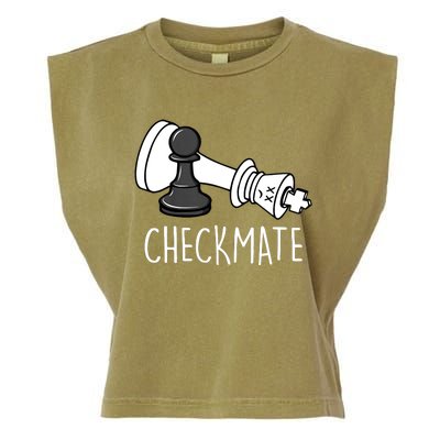 Chess Checkmate Chess Player King Pawn Graphic Garment-Dyed Women's Muscle Tee