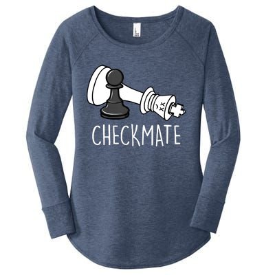 Chess Checkmate Chess Player King Pawn Graphic Women's Perfect Tri Tunic Long Sleeve Shirt