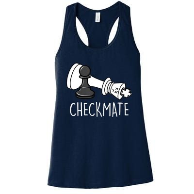 Chess Checkmate Chess Player King Pawn Graphic Women's Racerback Tank