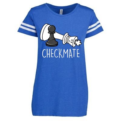 Chess Checkmate Chess Player King Pawn Graphic Enza Ladies Jersey Football T-Shirt