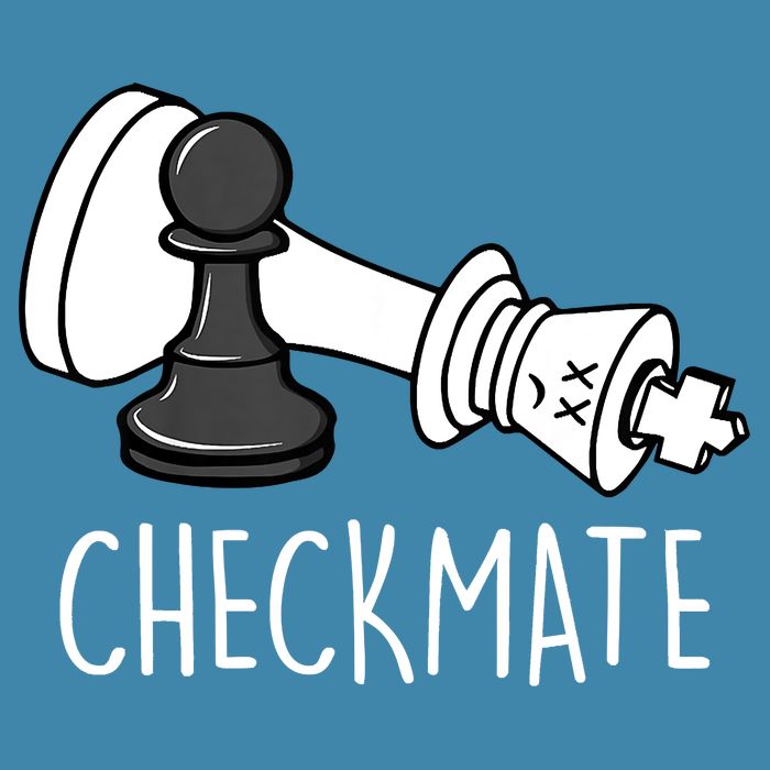 Chess Checkmate Chess Player King Pawn Graphic V-Neck T-Shirt