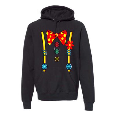 Clown Costume Circus Birthday Party Halloween Premium Hoodie