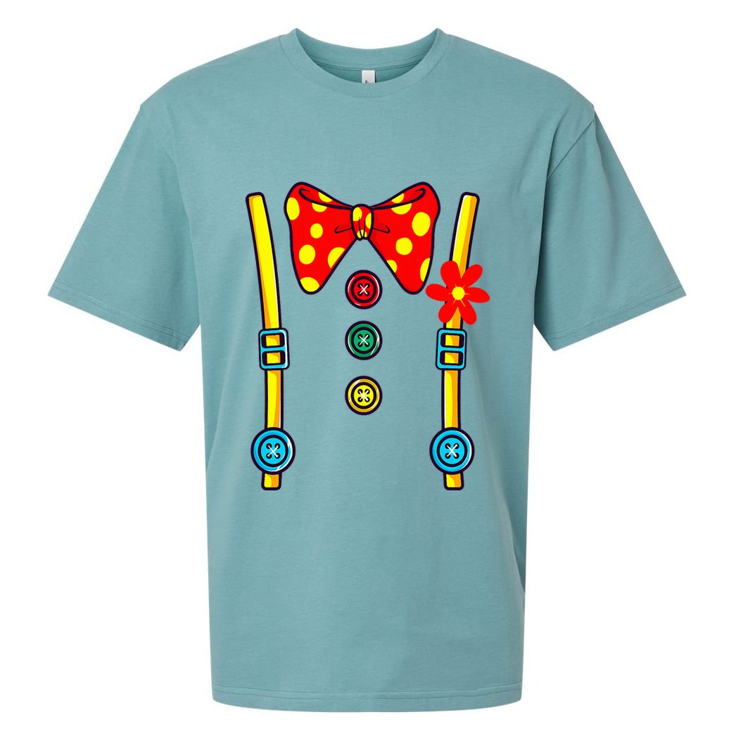 Clown Costume Circus Birthday Party Halloween Sueded Cloud Jersey T-Shirt