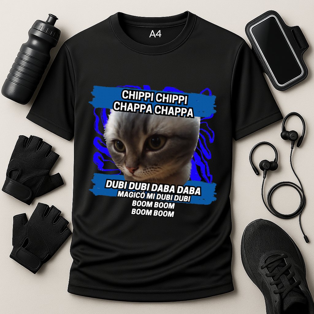 Chippi Chippi Chappa Chappa Dancing Cat Meme Performance Shirt
