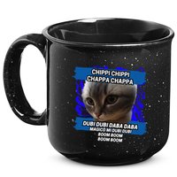 Chippi Chippi Chappa Chappa Dancing Cat Meme 15oz Campfire Ceramic Mug