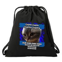 Chippi Chippi Chappa Chappa Dancing Cat Meme Drawstring Bag
