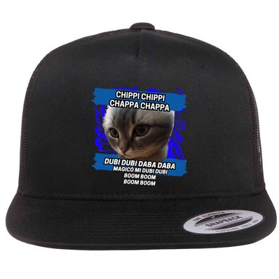 Chippi Chippi Chappa Chappa Dancing Cat Meme Flatbill Hat