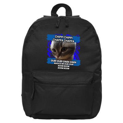 Chippi Chippi Chappa Chappa Dancing Cat Meme 16 in Basic Backpack