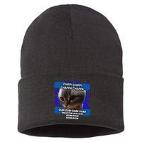 Chippi Chippi Chappa Chappa Dancing Cat Meme Sustainable Knit Beanie