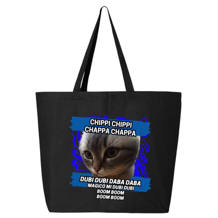 Chippi Chippi Chappa Chappa Dancing Cat Meme 25L Jumbo Tote