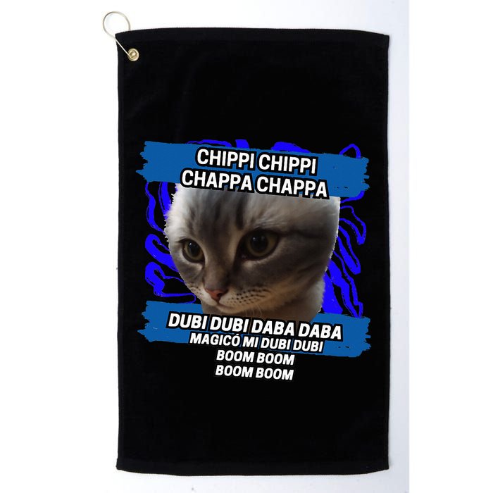 Chippi Chippi Chappa Chappa Dancing Cat Meme Golf Towel