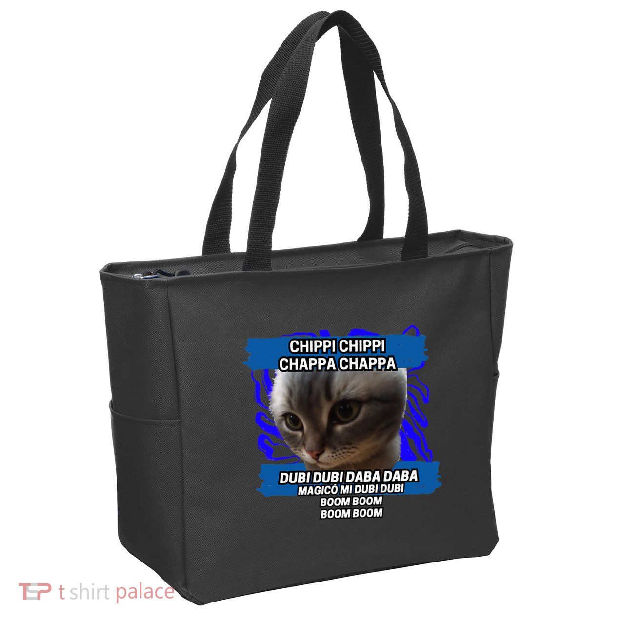 Chippi Chippi Chappa Chappa Dancing Cat Meme Zip Tote Bag
