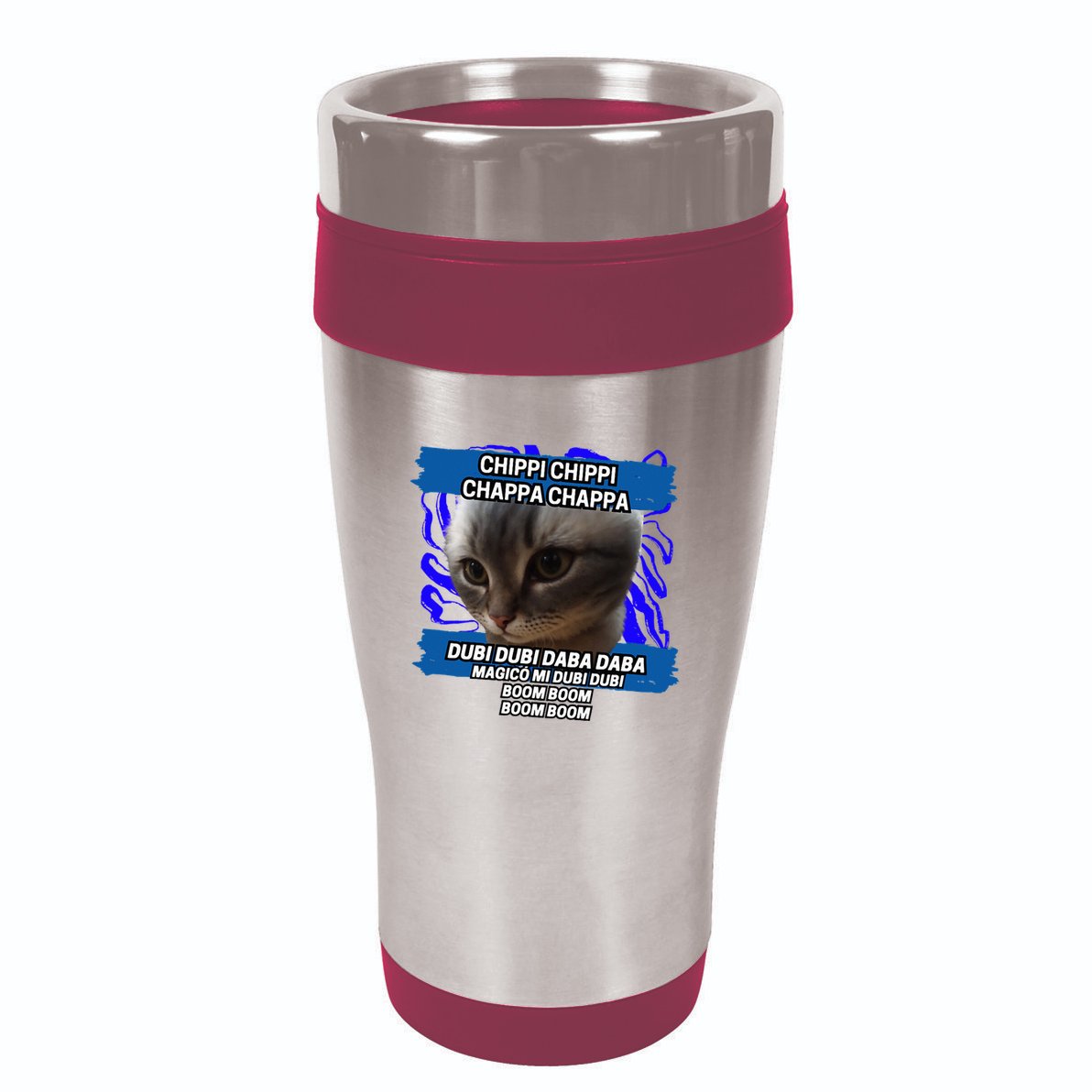 Chippi Chippi Chappa Chappa Dancing Cat Meme 16oz Travel Tumbler