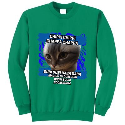 Chippi Chippi Chappa Chappa Dancing Cat Meme Sweatshirt