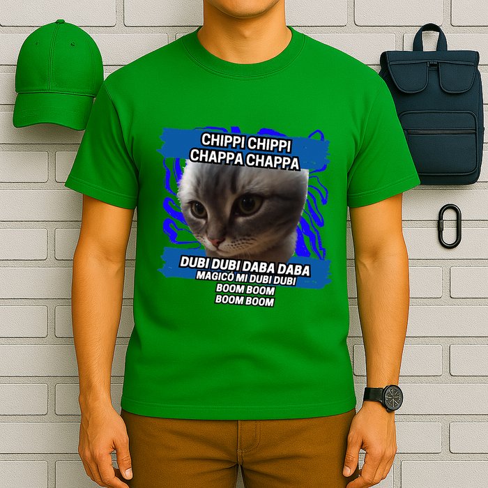 Chippi Chippi Chappa Chappa Dancing Cat Meme T-Shirt