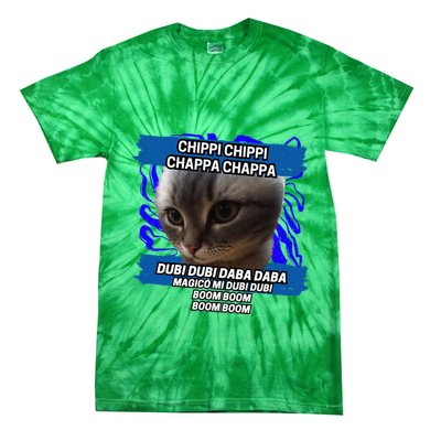 Chippi Chippi Chappa Chappa Dancing Cat Meme Tie-Dye T-Shirt