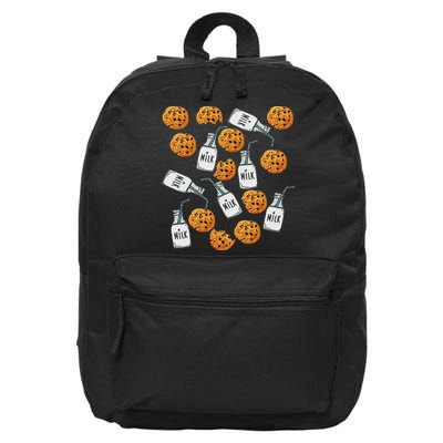 Chocolate Chip Cookies And Milk Funny Costume 16 in Basic Backpack