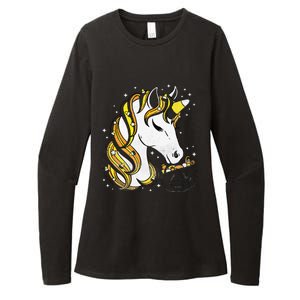 Cute Candy Corn Unicorn Halloween Top Womens CVC Long Sleeve Shirt