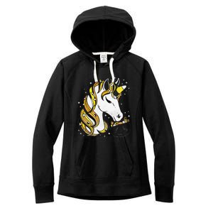 Cute Candy Corn Unicorn Halloween Top Women's Fleece Hoodie