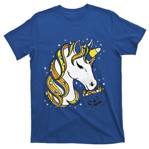 Cute Candy Corn Unicorn Halloween Top T-Shirt