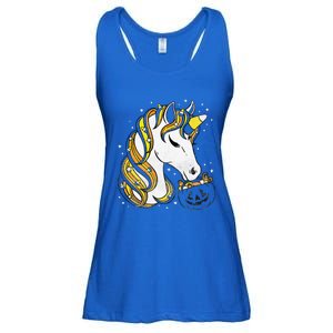 Cute Candy Corn Unicorn Halloween Top Ladies Essential Flowy Tank