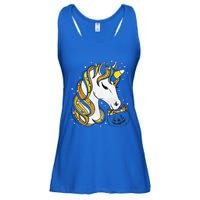 Cute Candy Corn Unicorn Halloween Top Ladies Essential Flowy Tank