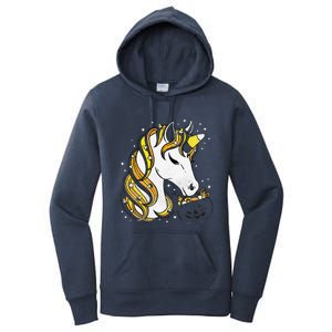 Cute Candy Corn Unicorn Halloween Top Women's Pullover Hoodie